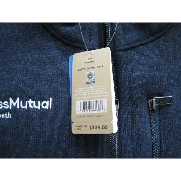 2018 New Patagonia Mass Mutual Full Zip Employee Jacket Sz XXL Retail $139 (NW2) - Picture 2 of 10
